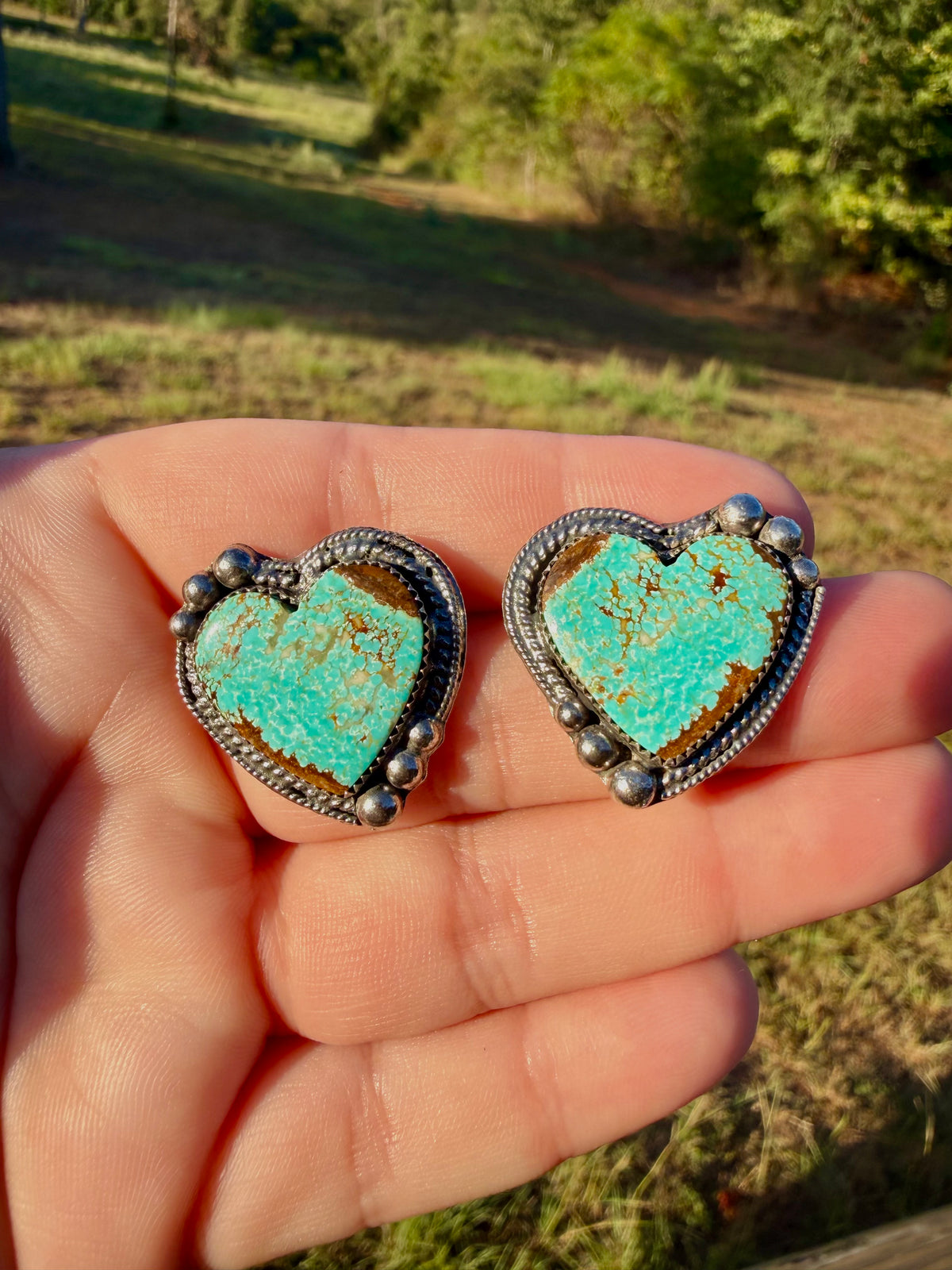 Mine 8 Heart Studs