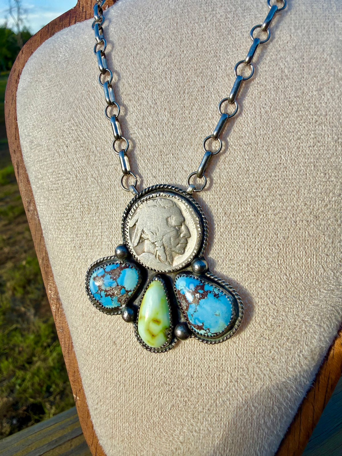 Multi Stone & Nickel Necklace