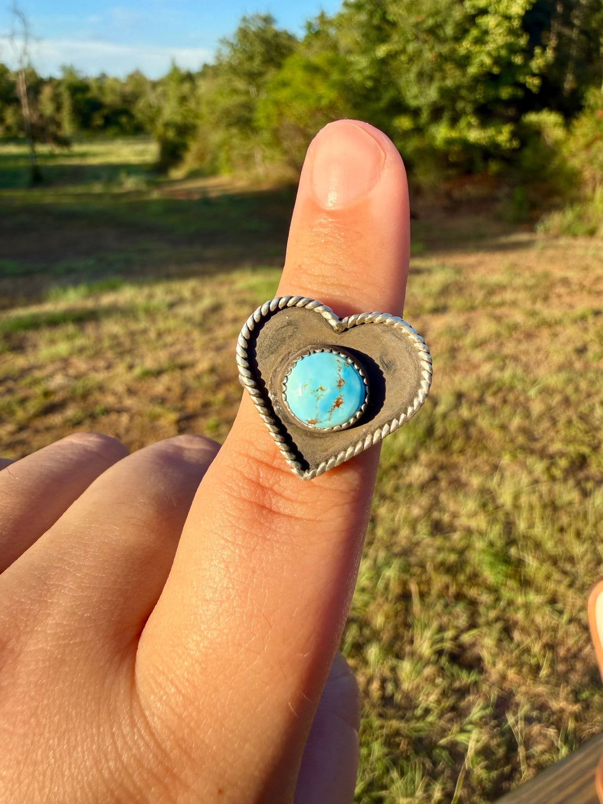 Golden Hills Heart Ring