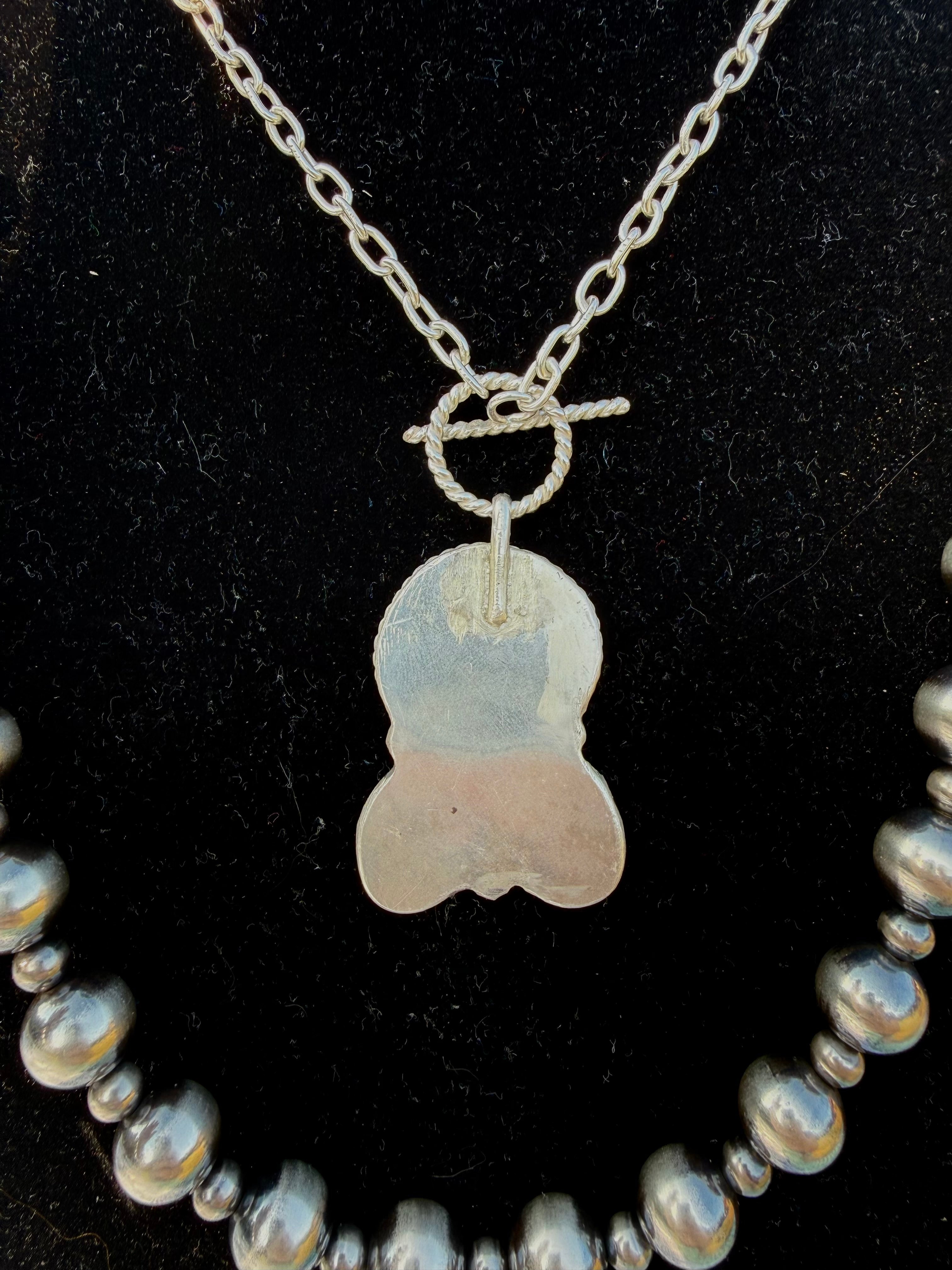 Buffalo Nickel & Kingman Toggle Necklace