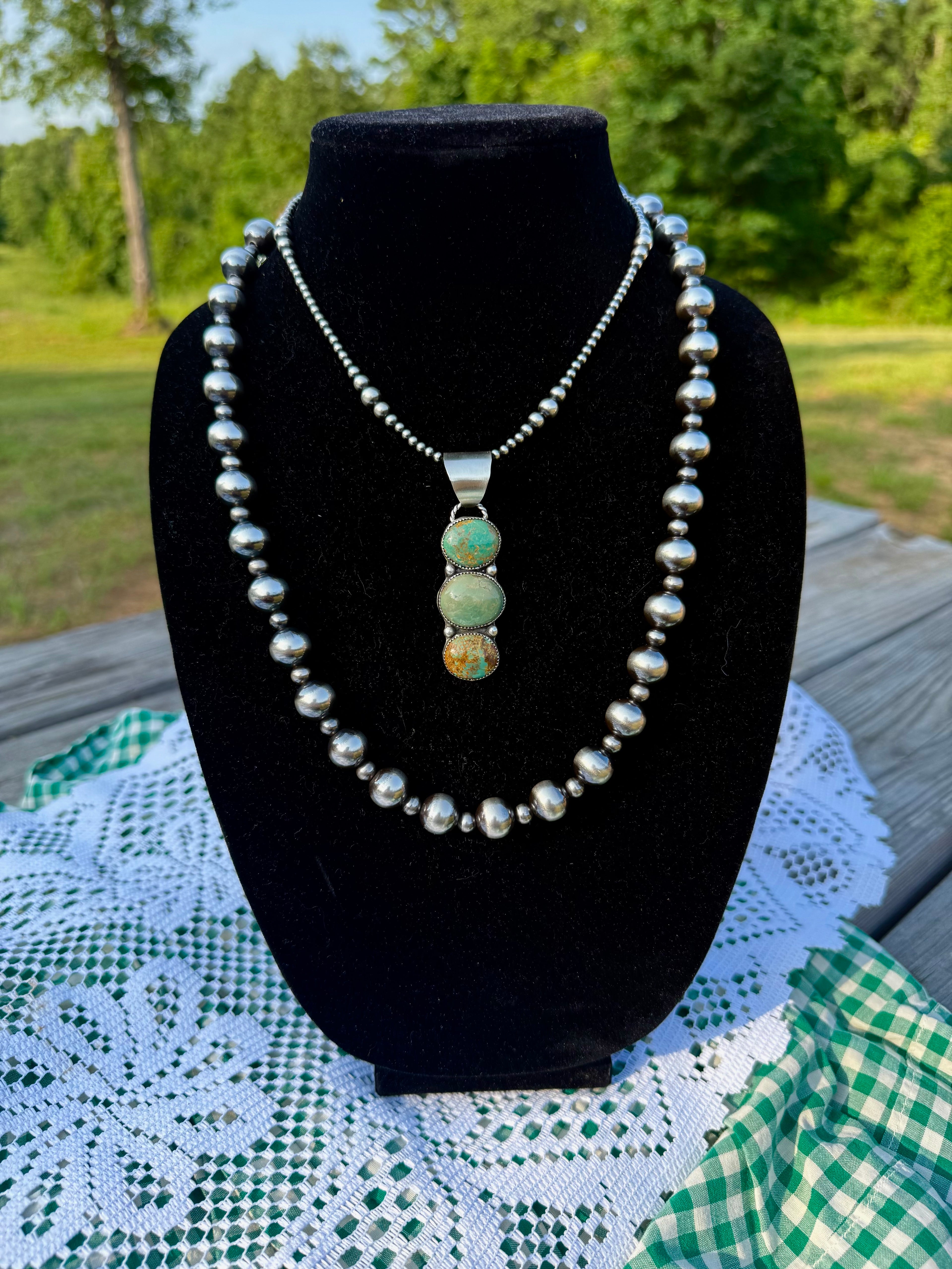 Three Stone Kingman Pendant