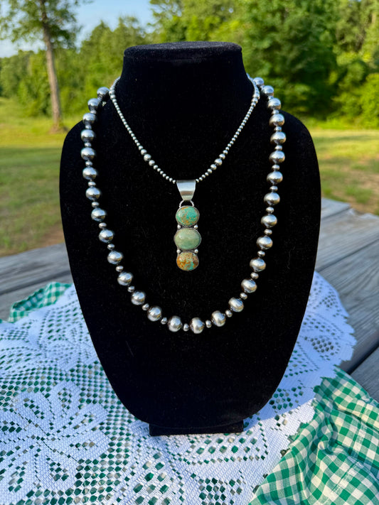 Three Stone Kingman Pendant