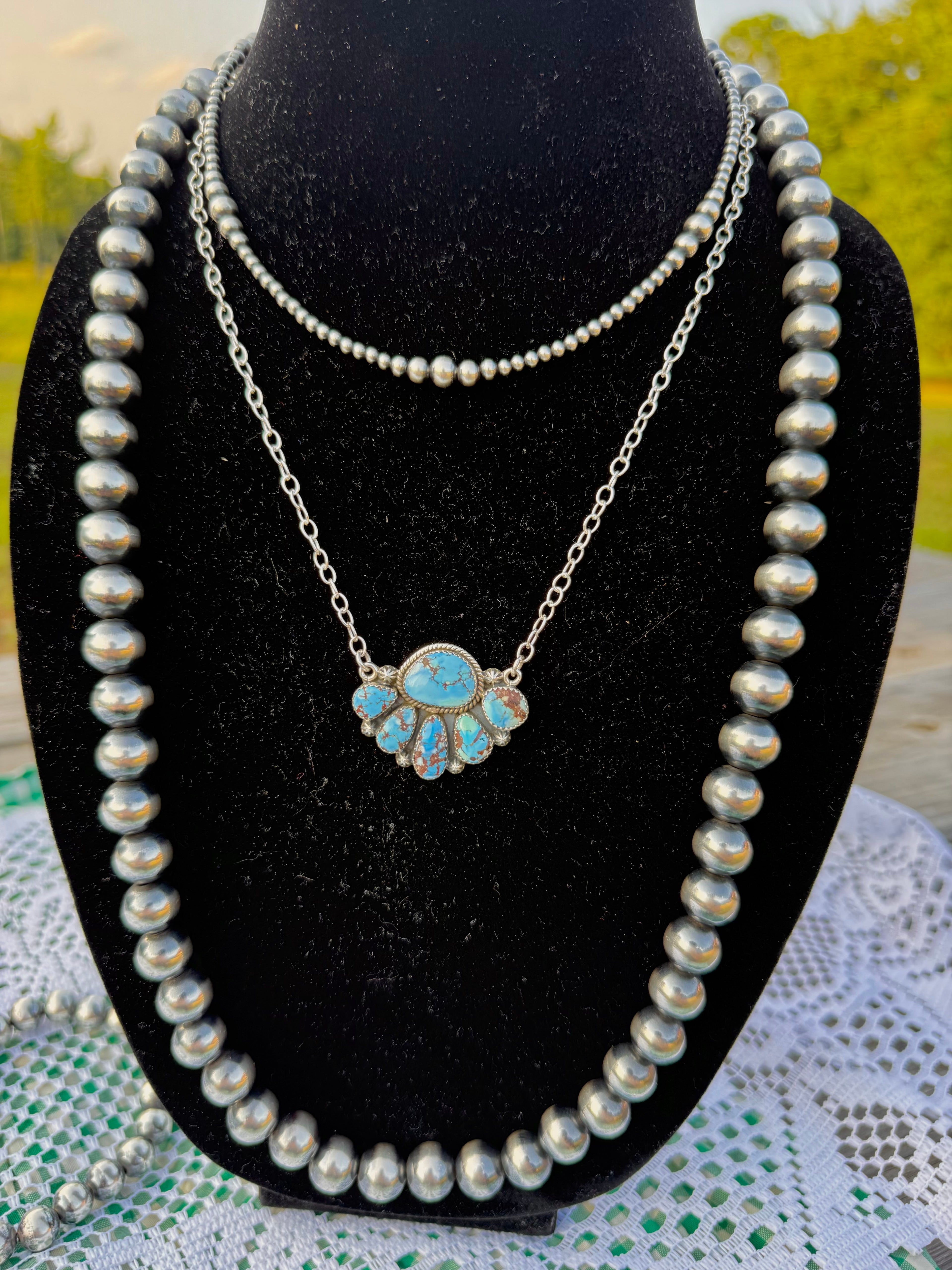 Golden Hills Cluster Necklace